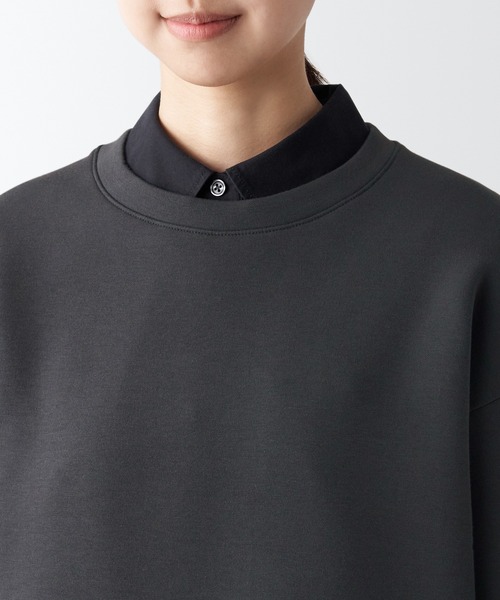 無印良品 tシャツ Tシャツ 二重編みスウェットシャツ レディース