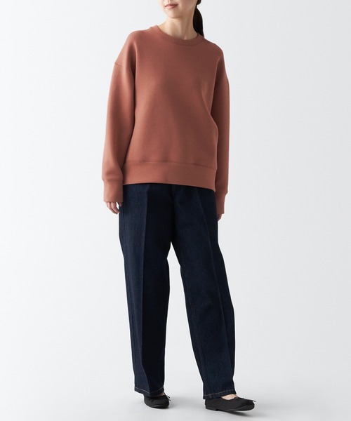 無印良品 tシャツ Tシャツ 二重編みスウェットシャツ レディース