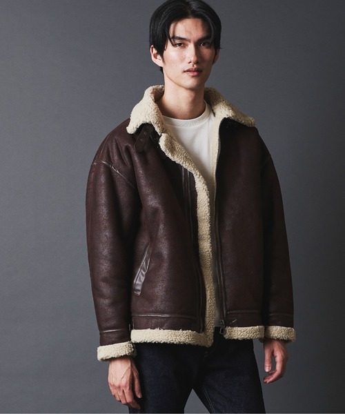 リアルムートンジャケット　スエードL〜XL程　ラグラン　ヴィンテージ　コート ヴィンテージ ムートンコート リアル ムートン コート ジャケット L-XL