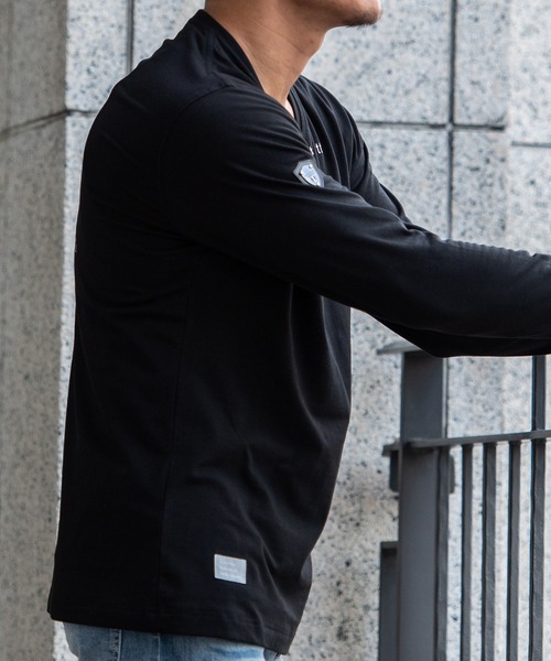 VIOLA rumore ブラック VネックTシャツ メンズ 長袖 XLサイズ VIOLA rumore ブラック VネックTシャツ メンズ 長袖 XLサイズ