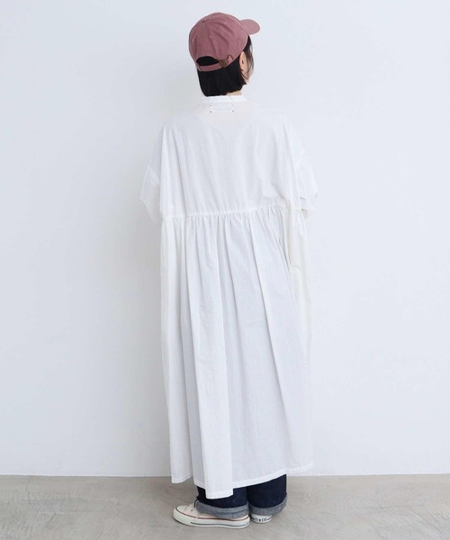美品 l'atelier du savon ⿻ Aライン ワンピース 飾りボタン 美品 l'atelier du savon ⿻ Aライン ワンピース 飾りボタン（l