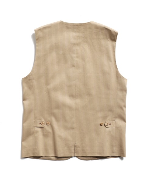 ROTAR   ワークベスト ROTAR ベスト ジレ Work Striped Vest メンズ : ZOZOTOWN Yahoo