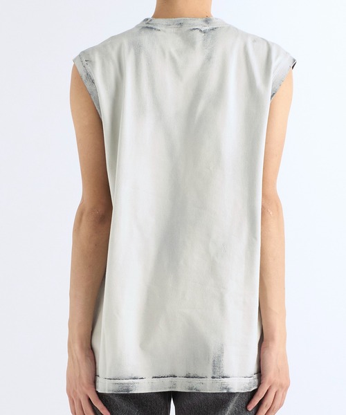 JOHN LAURENCE SURRIVEN ノースリーブ フーディ JOHN LAWRENCE SULLIVAN : MESH LAYERED TOP | BIR