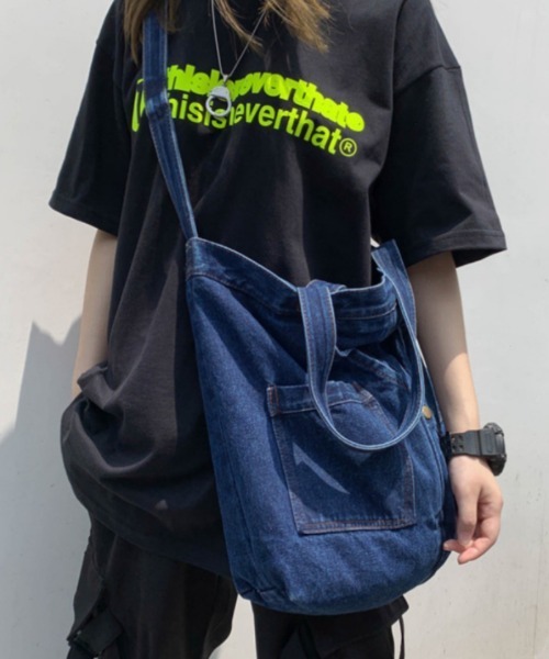 ショルダーバッグ バッグ 2way デニムショルダーバッグ トート