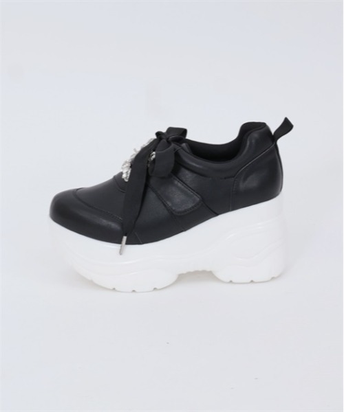 【新品】axes femme POETIQUE ビジューバックルスニーカー白 S axes femme POETIQUE スニーカー ビジューバックルスニーカー