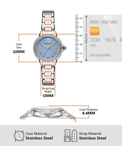 【新品電池交換済み】エンポリオアルマーニ 腕時計 レディース WATCH STATION INTERNATIONAL｜エンポリオ・アルマーニ 腕時計