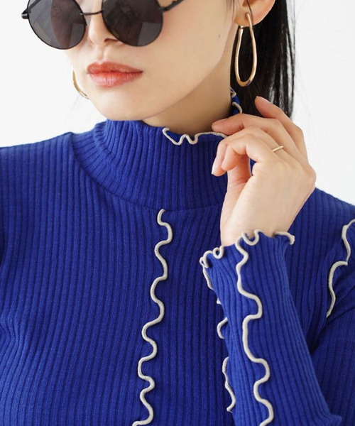 MIMIMEMETE（ミミメメット） tシャツ バイカラーメロウ リブタートル