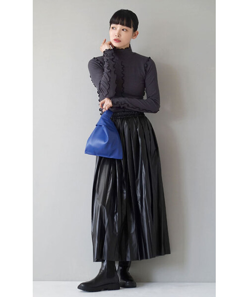 MIMIMEMETE（ミミメメット） tシャツ バイカラーメロウ リブタートル