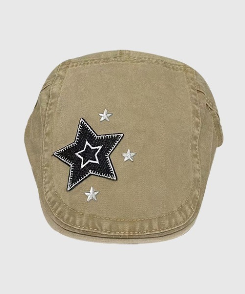KTZ ベレー帽　星　スター KOM 帽子 ベレー帽 A'GEM/9 × .kom 「.KOM/ドットケーオーエム