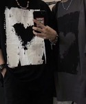 tシャツ ヴィンテージライク ハート プリント...の詳細画像5