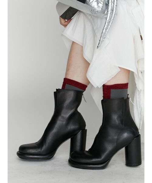 特価品セ ブーツ UN3D. ROUND ラウンドエッジショート / BOOTS SHORT EDGE 靴