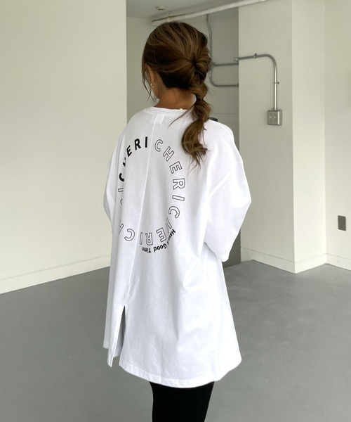 スピーディ フォックス プリント オーバーサイズ Tシャツ