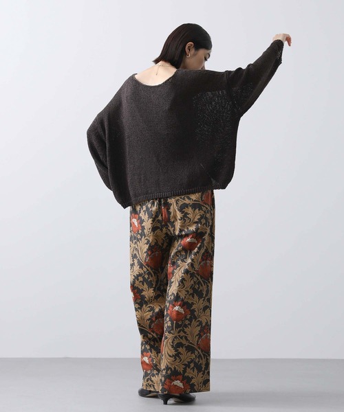 Acuta パンツ アネモネ柄ワイドイージーパンツ レディース : ZOZOTOWN 
