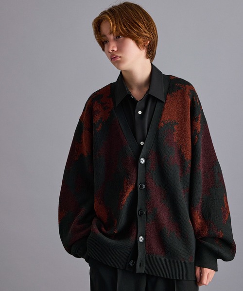 JUNRED（ジュンレッド） カーディガン ダブルジャガードカーディガン