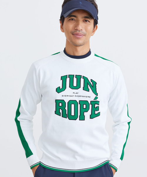 JUN&ROPE'（ジュンアンドロペ） セーター ニット カレッジロゴインター