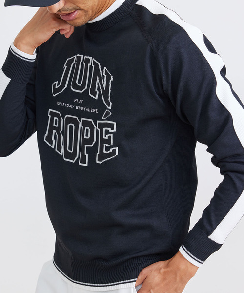 JUN&ROPE'（ジュンアンドロペ） セーター ニット カレッジロゴインター