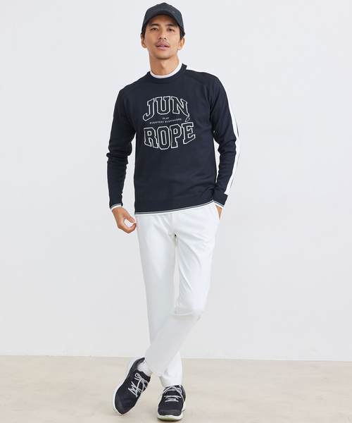 ジュン＆ロぺ] カレッジロゴ長袖ニットプルオーバーJUN&ROPE'（ジュン