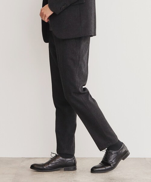 THE SHOP TK パンツ アンゴラ混ヘリンボンスラックス「セットアップ可