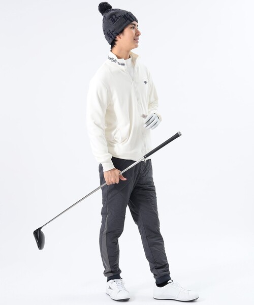 BEAMSGOLF ビームスゴルフ 長袖ロゴ入りトレーナー 白 黒 ゴルフ 趣味 BEAMSGOLF ビームスゴルフ 長袖ロゴ入りトレーナー 白 黒 ゴルフ