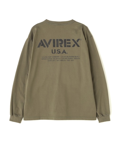 AVIREX tシャツ MIL. STENCIL T-SHIRT OFFICIAL LOGO