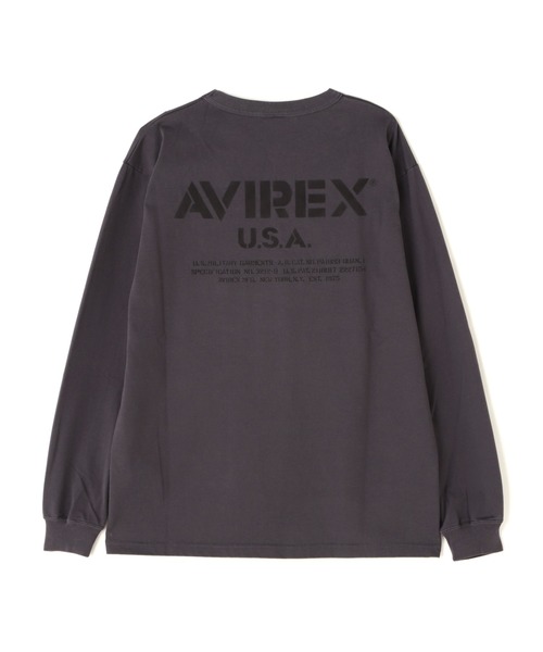 AVIREX tシャツ MIL. STENCIL T-SHIRT OFFICIAL LOGO