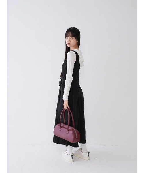 Uenui ワンピース プリーツ スリーブレス ロングワンピース