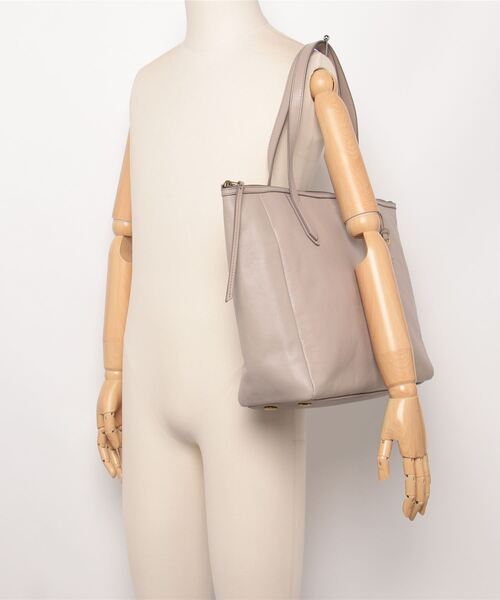 FOSSIL トートバッグ フォッシル レディース レザー グレー A4