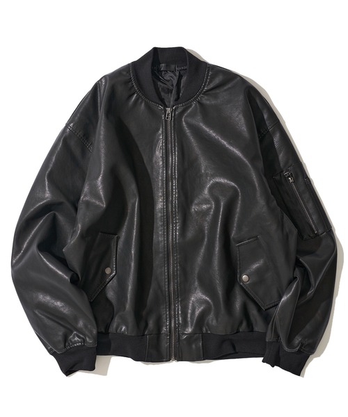 ADPOSION（アドポーション） ma1 ma-1 ヴィンテージライク 合成皮革 MA