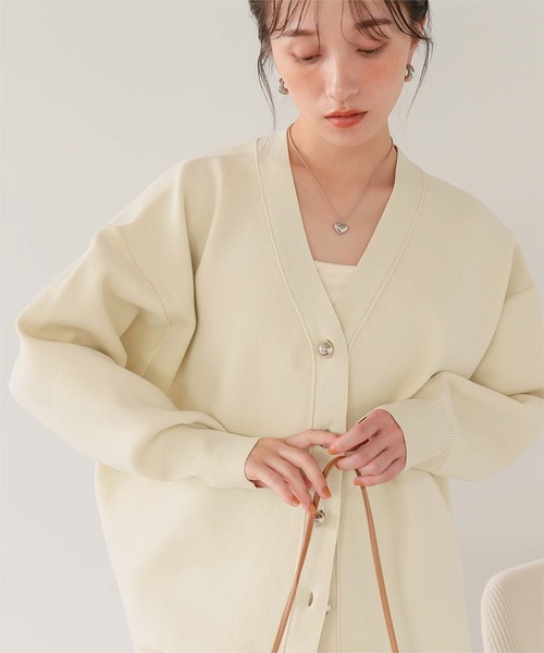 TAN / タン | 2019AW | デザイン ニットカーディガン | F | オフホワイト | レディース TAN（タン） | 2019AW | デザイン ニットカーディガン | F | オフ