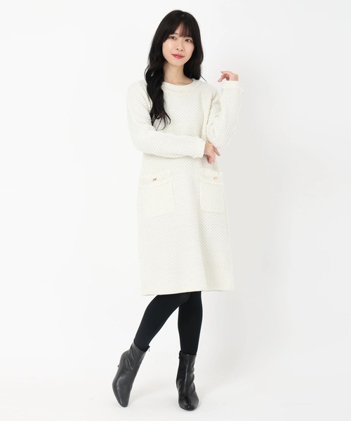 UNIVERVAL MUSE ワンピース ラメツィード風ニットワンピース UNIVERVAL MUSE ワンピース ラメツィード風ニットワンピース