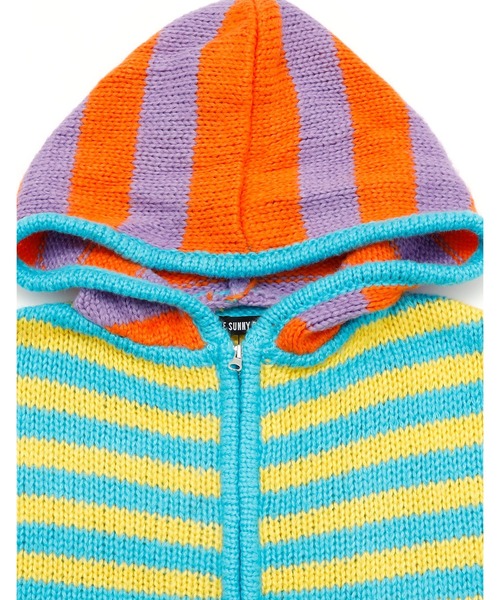 パーカー 「8」「it」「Little Sunny Bite」stripe knit hoodie レディース メンズ Little sunny bite パーカー 「8」「it」「Little Sunny Bite