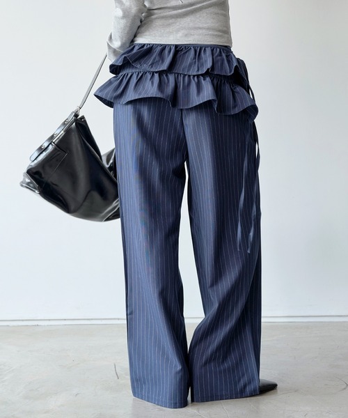 ネイビー ラップスカート フリル付き UNE MANSION（ユヌマンション） スカート 「UNE ORIGINAL」「スカート