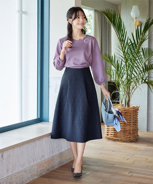 Tiaclasse tシャツ スカラップカットソー レディース : ZOZOTOWN Yahoo