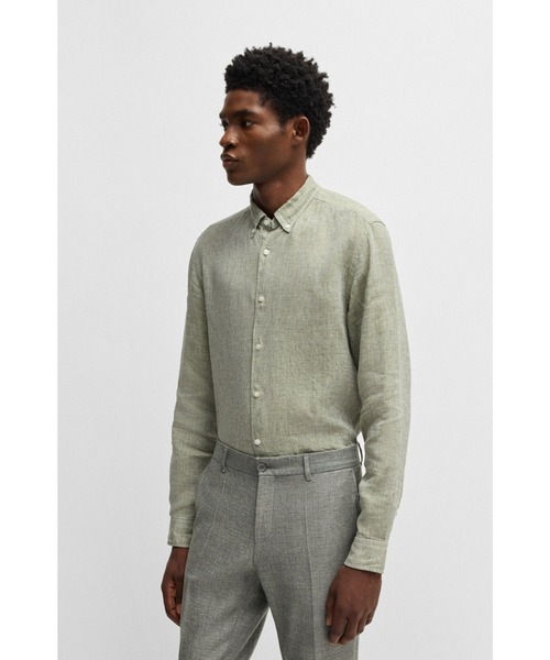 HUGO BOSS★長袖 HUGO ロゴ ボタン留め シャツ ワイシャツ★紺★ 楽天市場】HUGO BOSS ヒューゴボス シャツ 50532840 メンズ 長袖