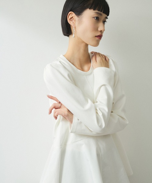 アダムエロペ　【定番人気】・【WEB限定】フリルペプラムカットソー ADAM ET ROPE'｜【定番人気】・【WEB限定】フリルペプラム