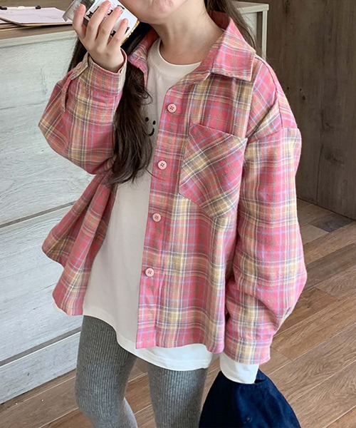 aimoha（アイモハ） ブラウス シャツ 「aimoha-KIDS-」チェック柄