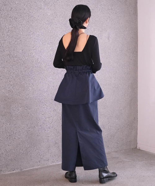 【新品】AnMiLLE ハイウエストペプラムスカート(ブラック) AKTE（アクテ） スカート ペプラムIラインスカート : ZOZOTOWN Yahoo