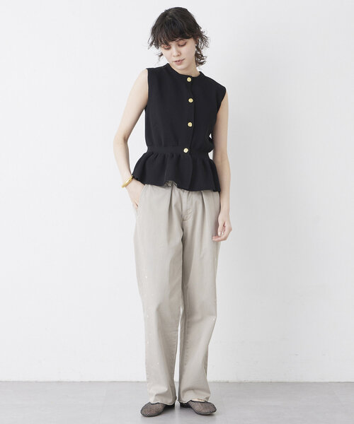 THE PAUSE ニット セーター 「THE PAUSE」ペプラムノースリーブ