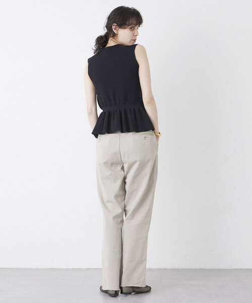 THE PAUSE ニット セーター 「THE PAUSE」ペプラムノースリーブ