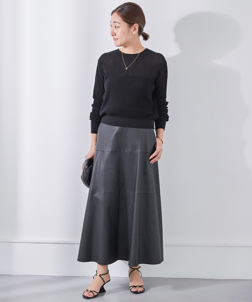 美品　ドゥーズィエムクラス　Li/Si ニット　長袖　ブラック Deuxieme Classe 「Deuxieme Classe」 長袖ニット FREE ブラック