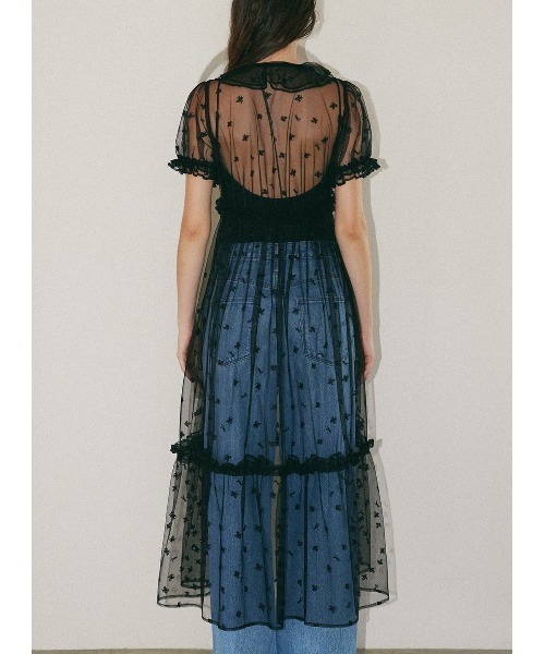 COEL（コエル） ワンピース オリジナル刺繍チュールワンピース