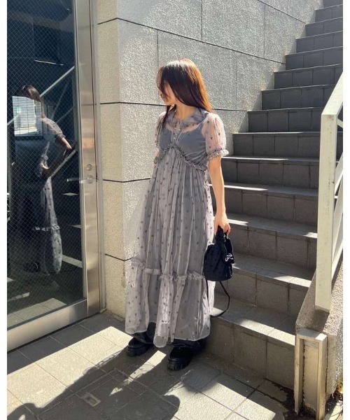 COEL（コエル） ワンピース オリジナル刺繍チュールワンピース