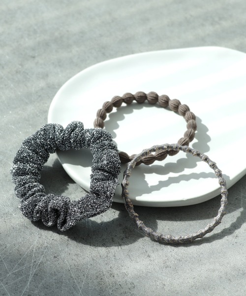 Three Four Time（スリーフォータイム） ヘアゴム ラメシュシュセット