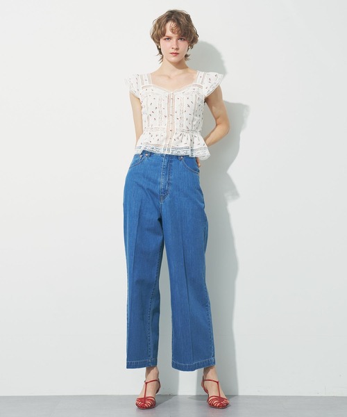ブラウス シャツ Ｄｅｉｃｙルーズフィットシャツ レディース DEICY ブラウス シャツ ミニフラワーレースブラウス レディース