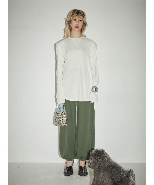 PAMEO POSE / 長袖カットソー/FREE/レーヨン/BLK/無地/2323527008 PAMEO POSE 「PAMEO POSE」 長袖カットソー FREE ブラック レディース