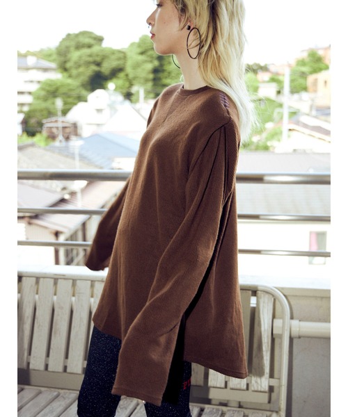 PAMEO POSE 「PAMEO POSE」 長袖カットソー FREE ブラック レディース