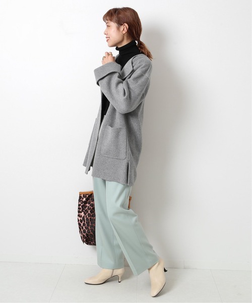 グレー ロングコート　スピックアンドスパン Spick & Span（スピックアンドスパン）の「ショールカラーリバーコート