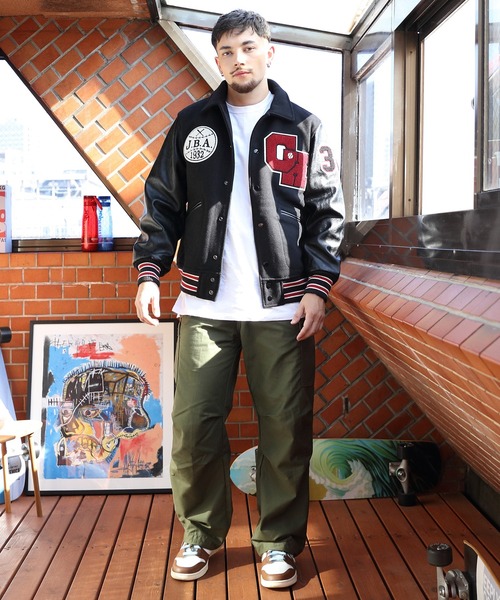 HOUSTON（ヒューストン） スタジャン LARGE ブラック メンズ