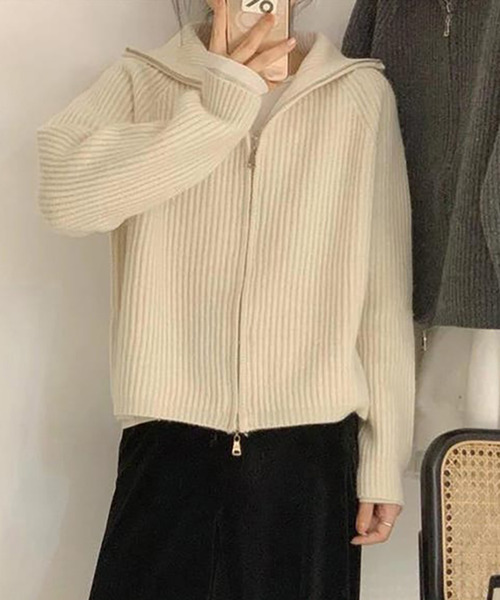 「Ulysses」 「Doula Doula」ニットカーディガン F グレー レディース_画像6