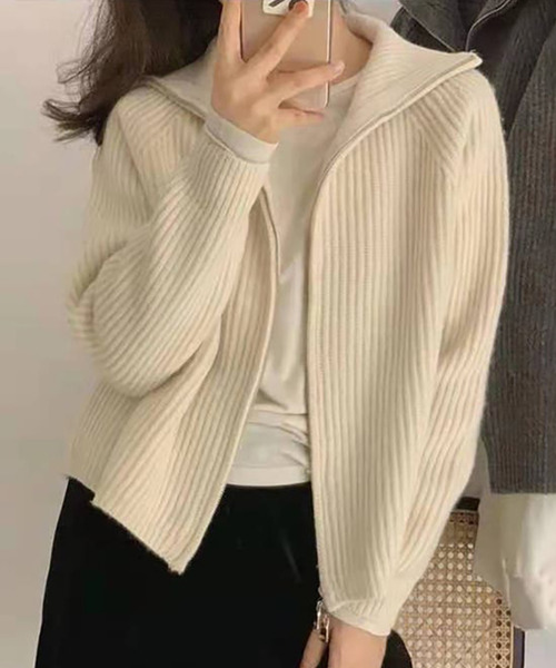 「Ulysses」 「Doula Doula」ニットカーディガン F グレー レディース_画像7